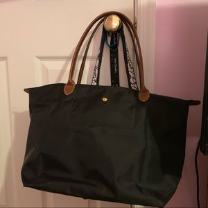 Longchamp Black Large Le Pilage Tote